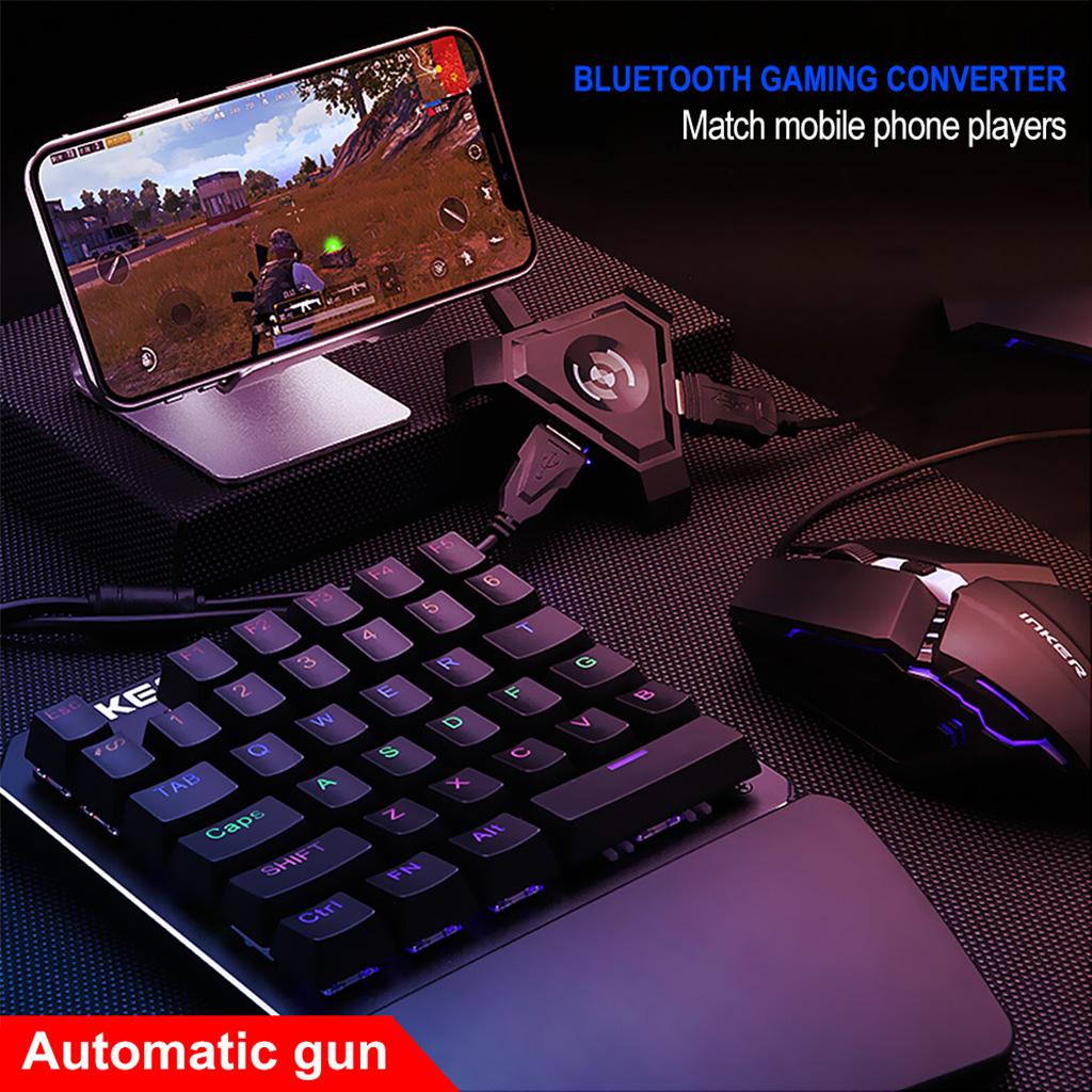 One-Hand Wired Gaming 35 Keys Left Hand Keyboard & Mouse Keypad With Adapter