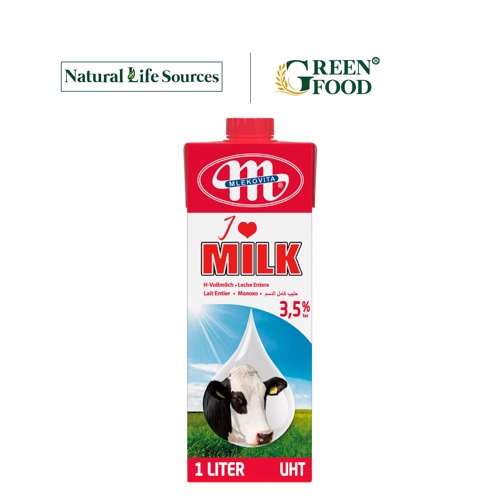 Sữa tươi tiệt trùng nguyên kem không đường Mlekovita - Độ béo 3.5% | Hộp 1L, nhập khẩu trực tiếp từ Ba Lan