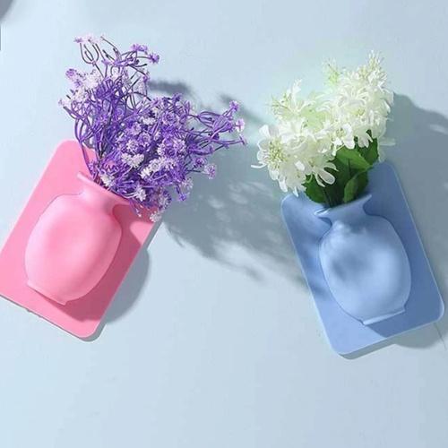 Bình Hoa Silicon Dán Tường,Dán Kính Decor Trang Trí