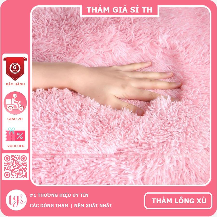 Thảm Lông Xù Hồng Nhạt | 160x200cm | Thảm Trang Trí Phòng Khách - Phòng Ngủ - Thảm Trải Sofa - Thảm Dành Cho Bé