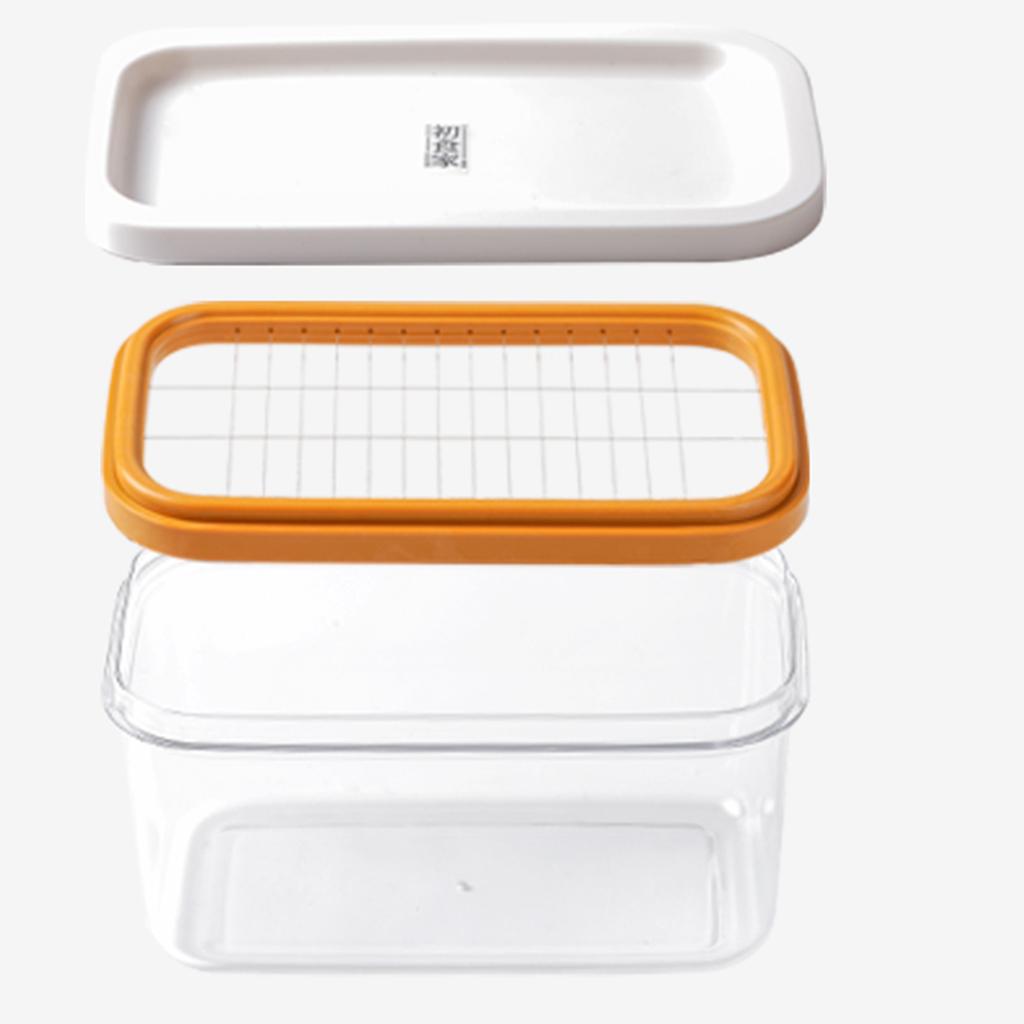Butter Dish Box Holder Fridge Storage Lid Cutter Plastic Butter Dishes with Lids