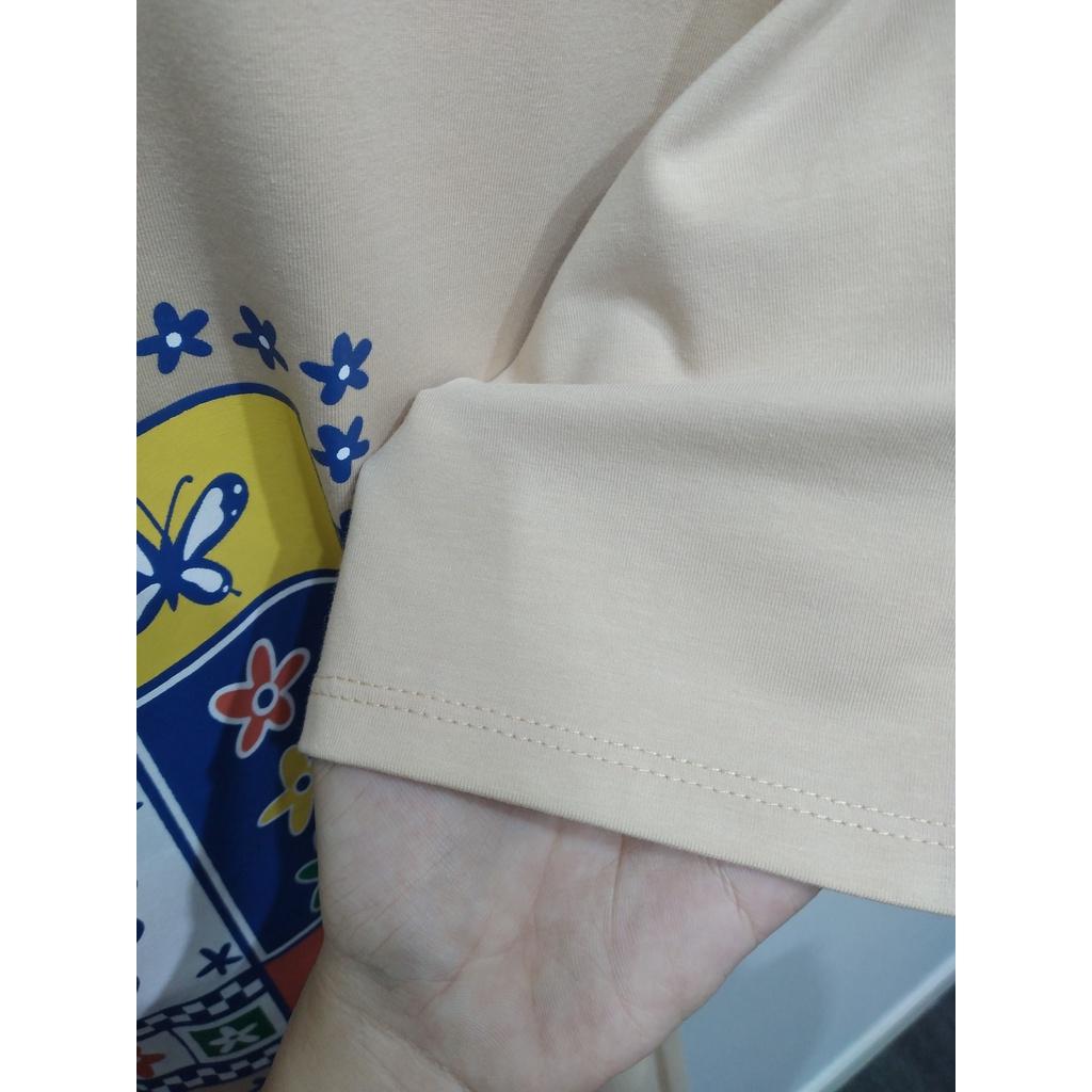 ÁO THUN VNXK HỌA TIẾT IN HÌNH Ô VUÔNG - COTTON 100% 4C FORM CHÂU ÂU