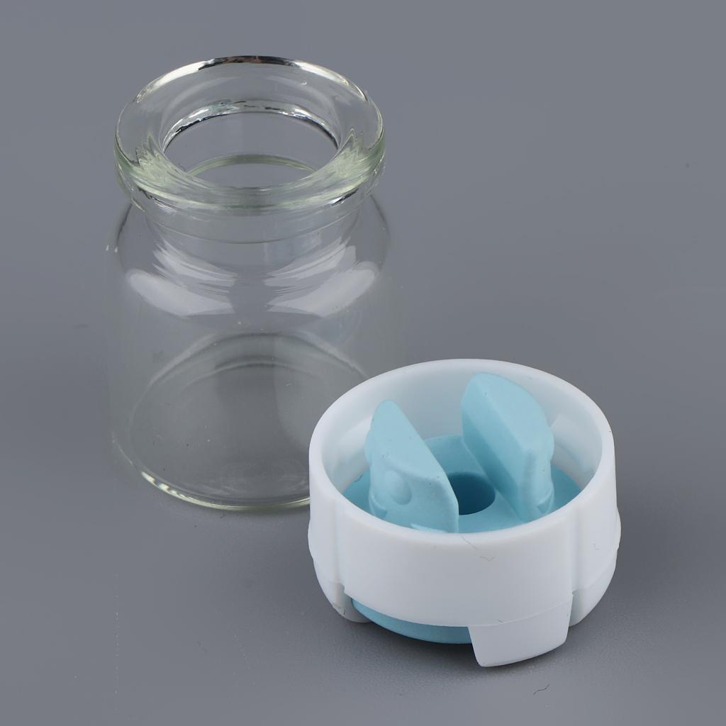 Pack 20pcs Clear Empty Glass Bottles Refillable Vials Containers Sample Makeup Container for Powder Liquid