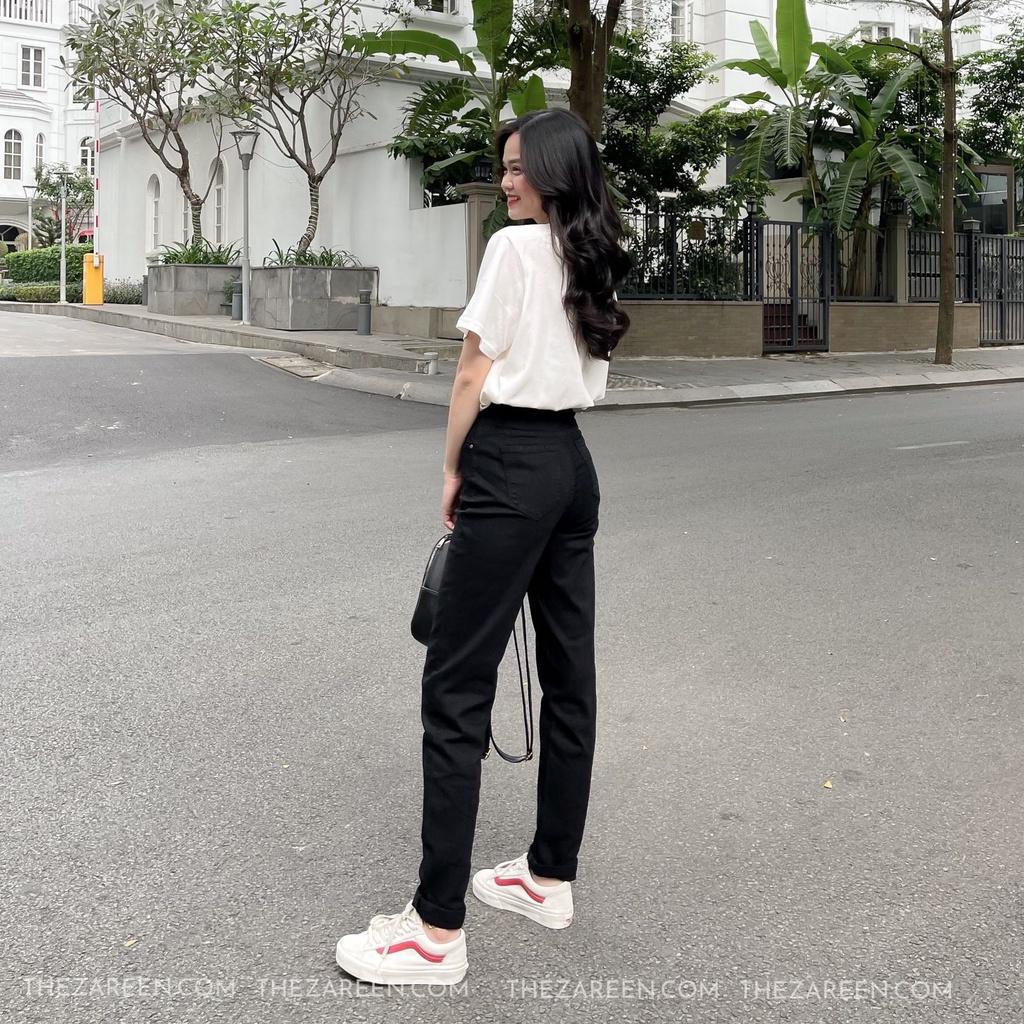 QUẦN JEANS BAGGY BASIC ZAREEN JEA128 ĐEN