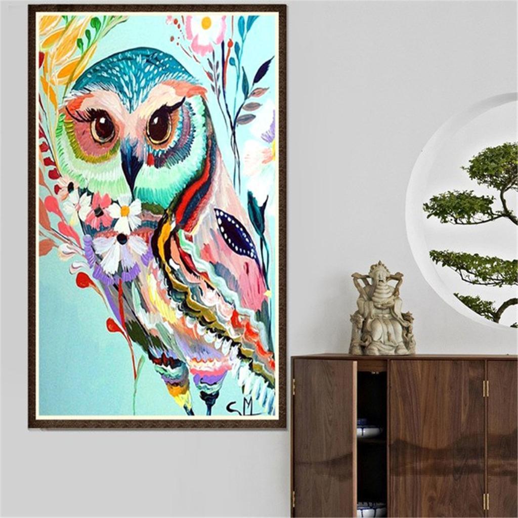 Owl DIY 5D Diamond Painting Embroidery Cross Craft Stitch Home Decoration Arts Crafts 20x30cm