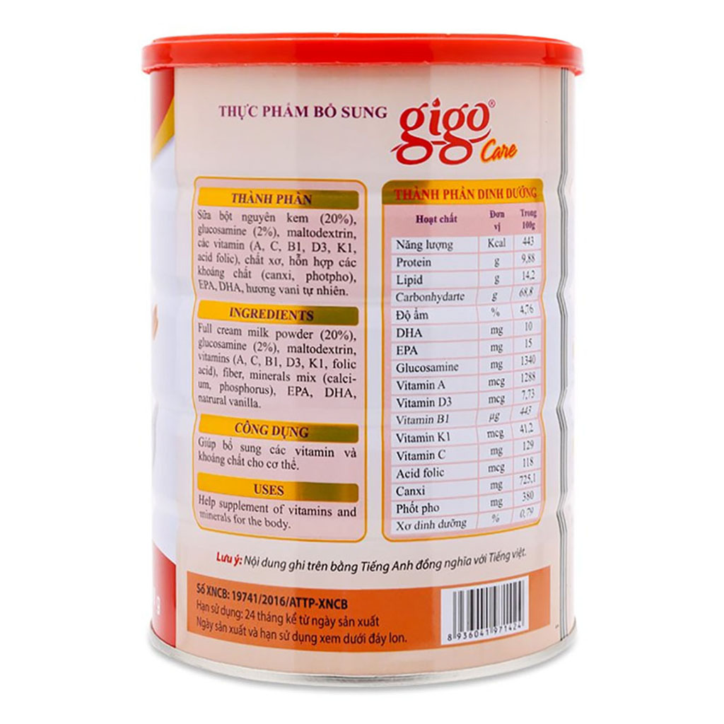 Sữa Bột Gigo Care (900g)