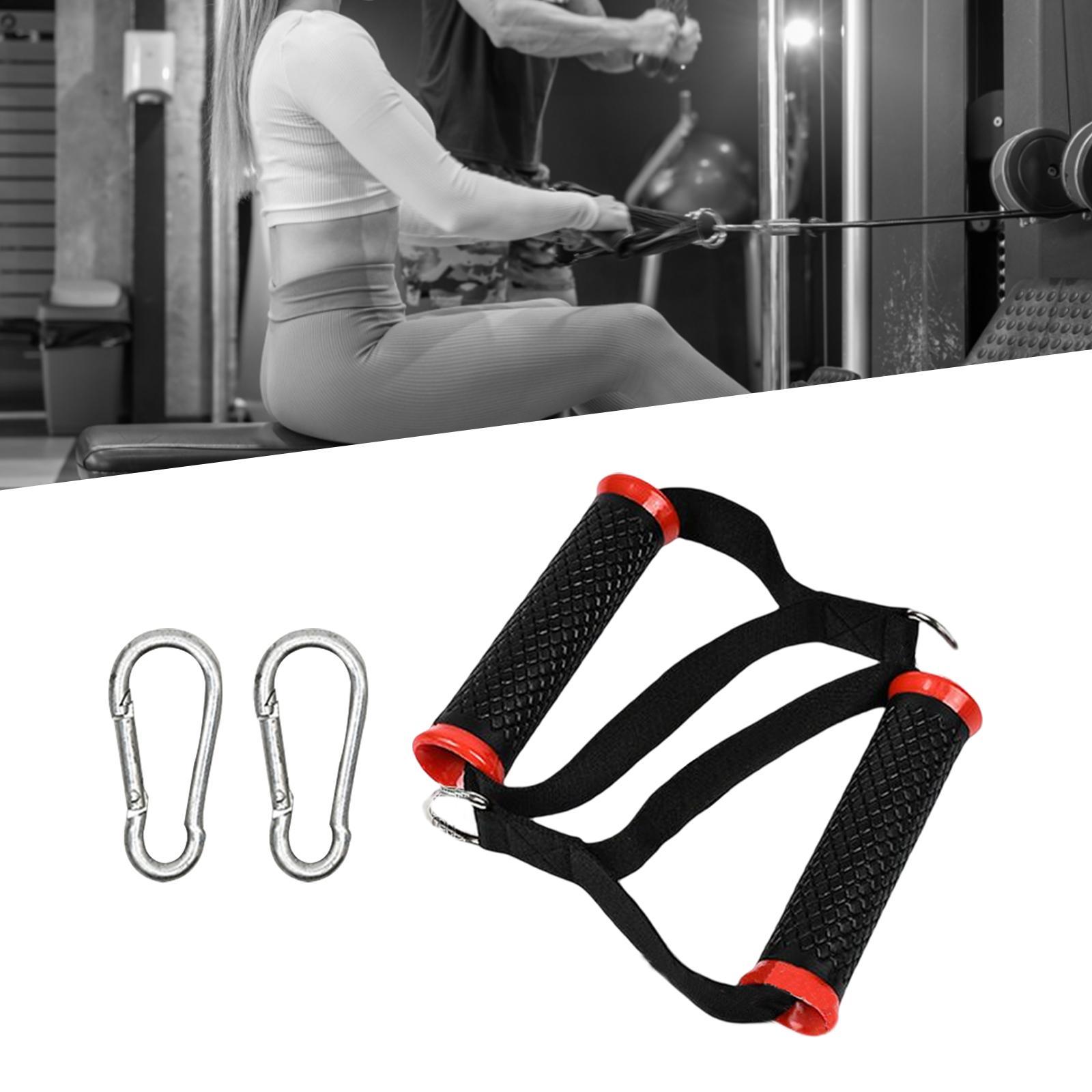 Gym Attachment Handle Cable Pull Down V Shape Bar Red