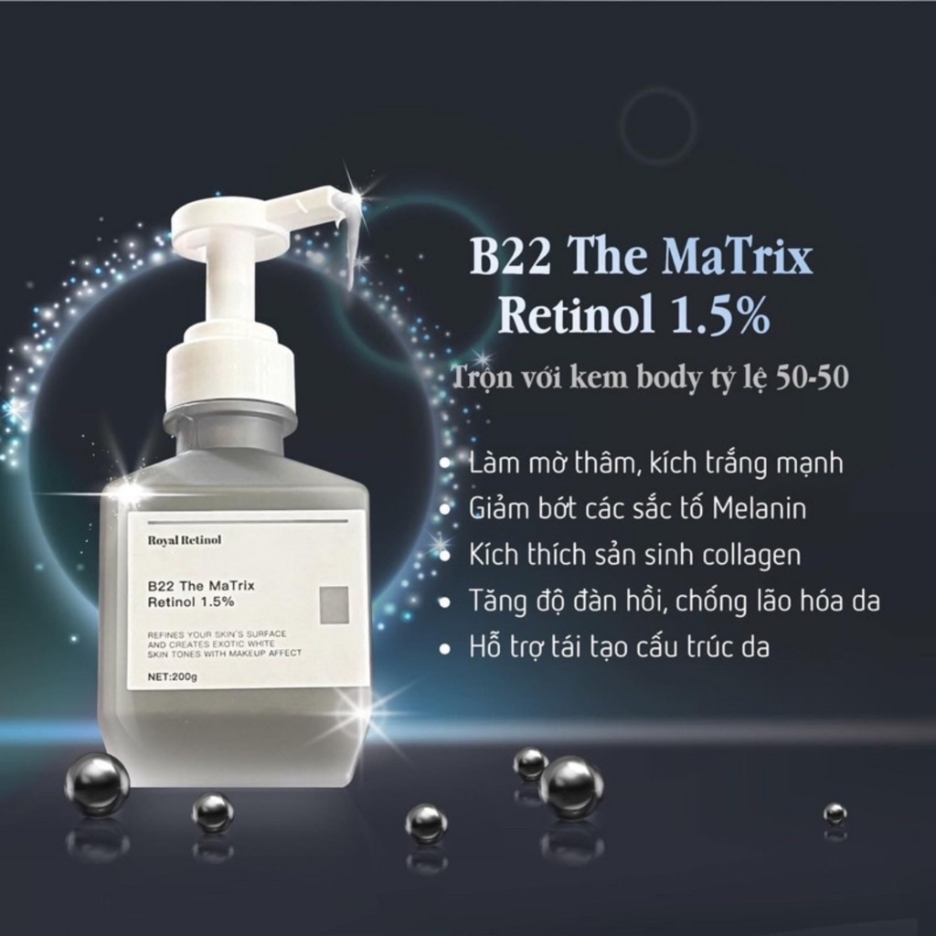 [BẢN MỚI] Kem Ủ  Trắng Body Retinol Niacinamide - Royal Retinol B22 - 2023