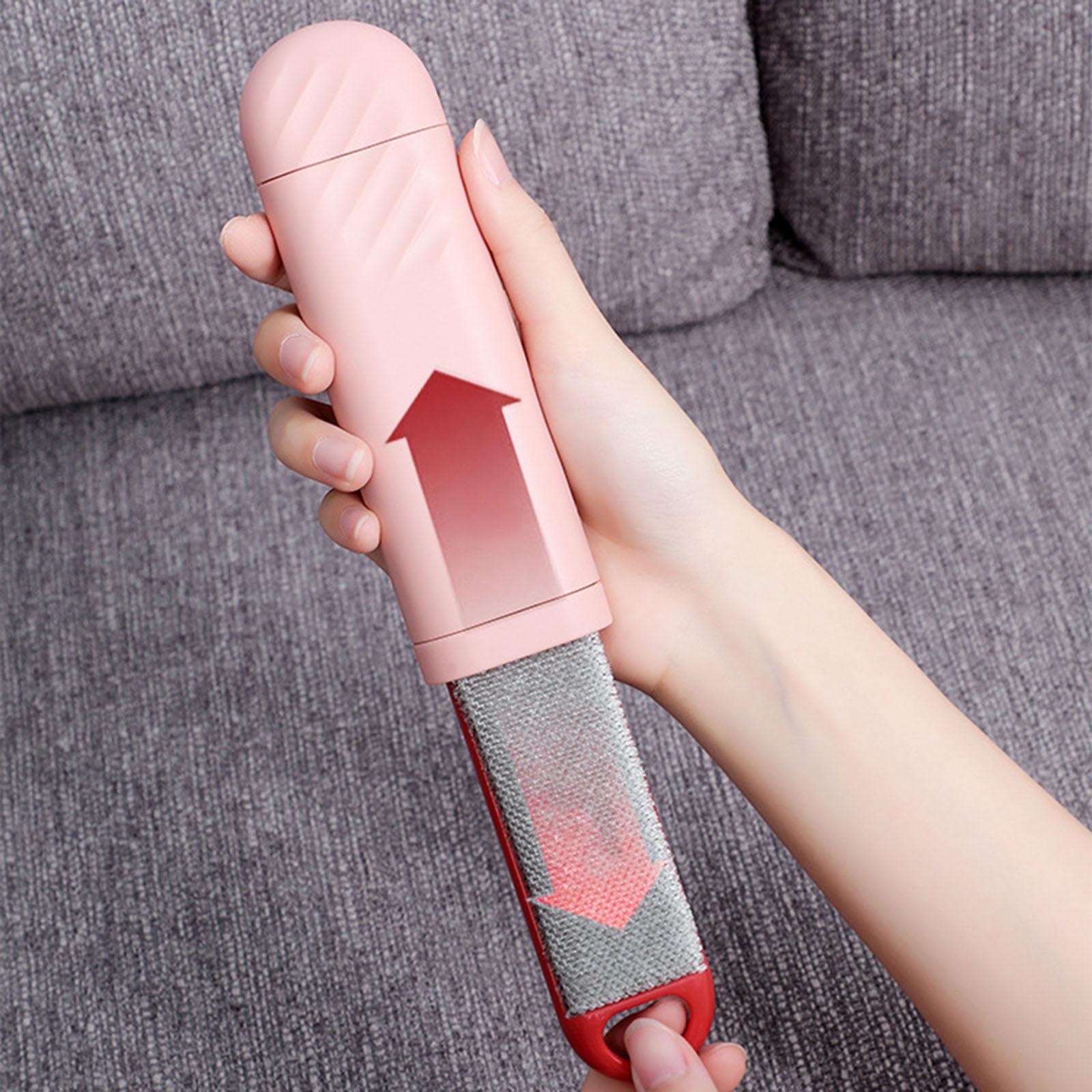 Removal Brush with Cleaning Base for Clothing Garment Carpet White