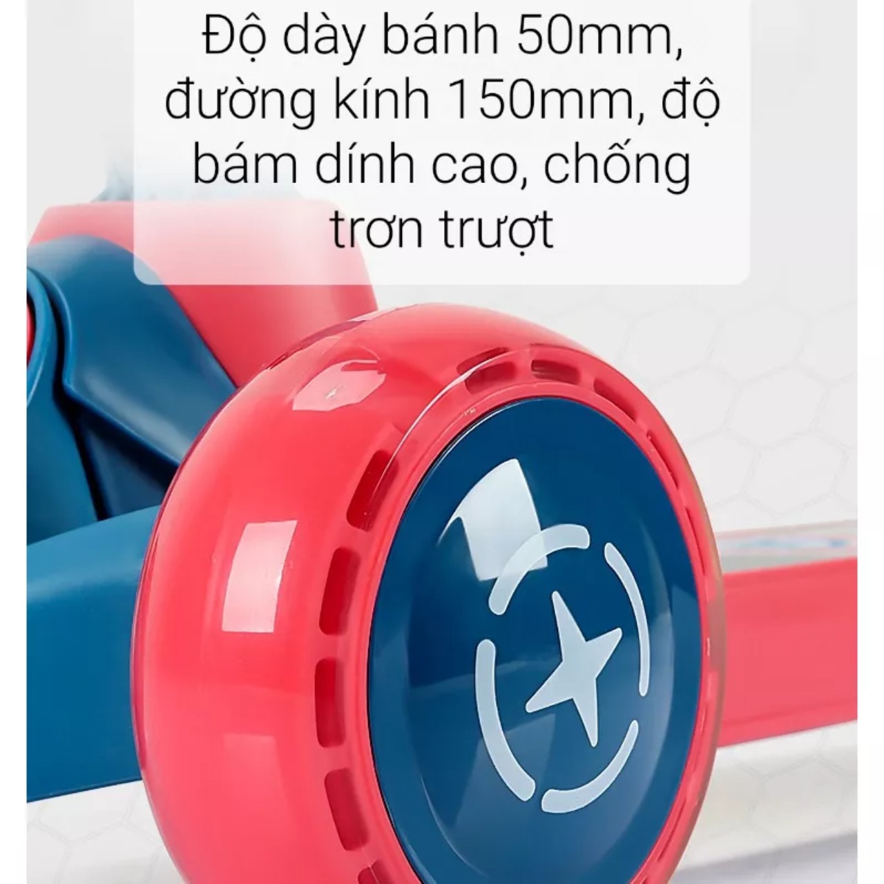 Xe trượt Scooter cho bé, xe chòi chân cho bé, 3 Bánh phát sáng, chống trơn trượt, an toàn cho trẻ