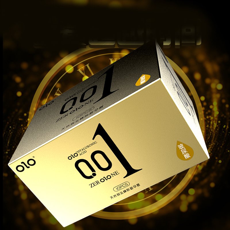 [Hộp 10 cái] Bao cao su OLO 0.01 gân gai - Siêu mỏng, kéo dài thời gian