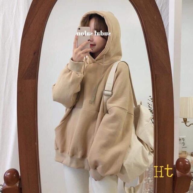 Áo Hoodie Nam Nữ Thu Đông Đẹp Giá Rẻ In Hoạt Hình 3D Chất Nỉ Tixi - Áo hoodie nỉ trơn baisic HT12