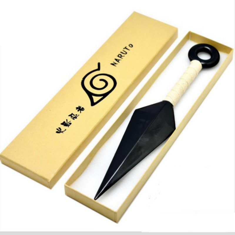 Phụ kiện NARUTO set 3 món Kunai, tiêu chất liệu nhựa và băng đầu làng lá màu xanh