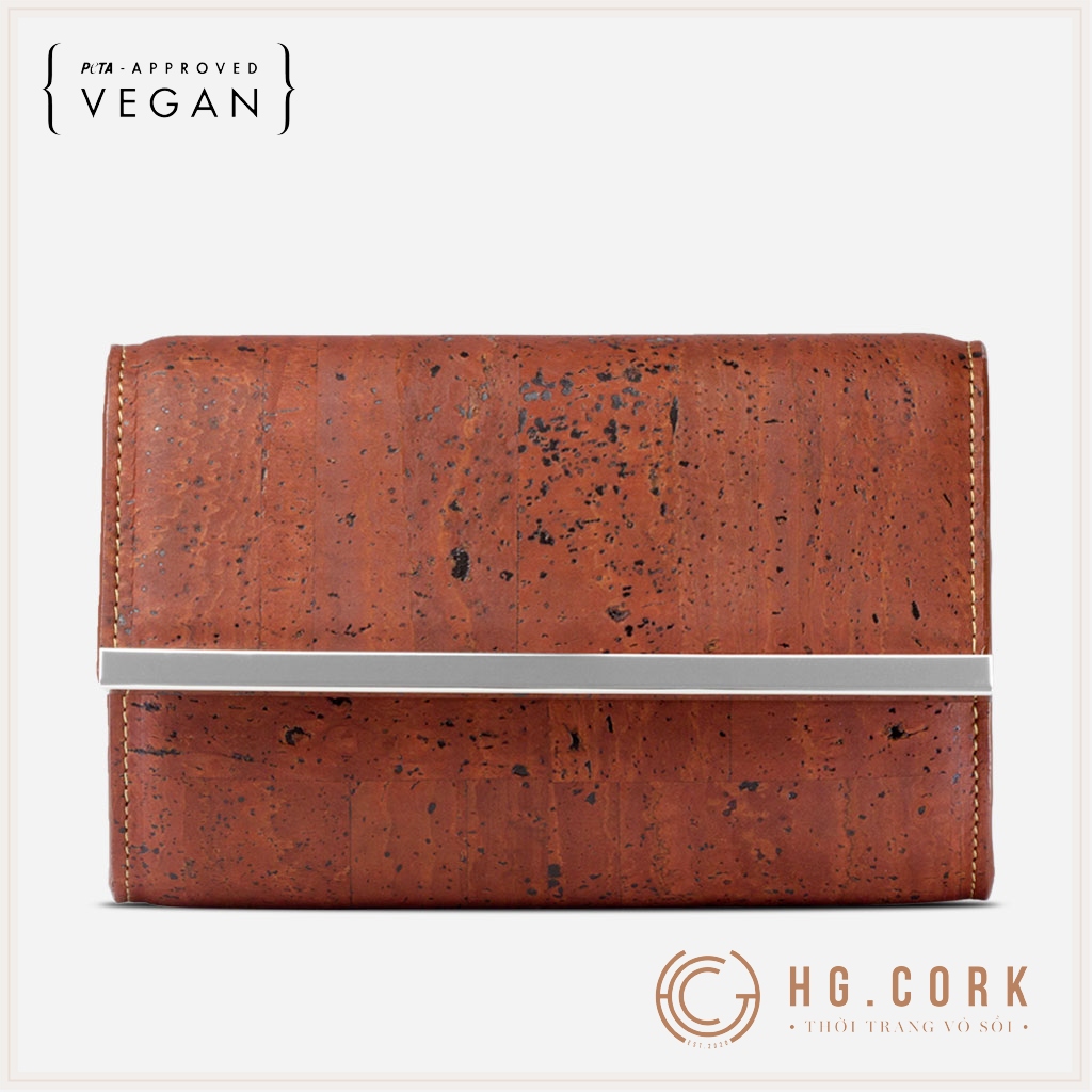 Túi Clutch Nữ Cao Cấp CORK CLUTCH 2 in 1 Cầm Tay, Đeo Vai - HGcork Corkor CK250 - Vật liệu da cork thực vật thuần chay - Sản phẩm Handmade, Sản xuất tại Bồ Đào Nha