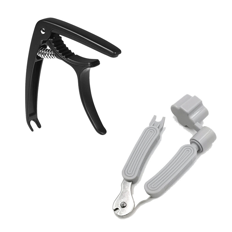 Capo guitar Acoustic - Classic JX05 và Dụng cụ thay dây guitar 3 trong 1