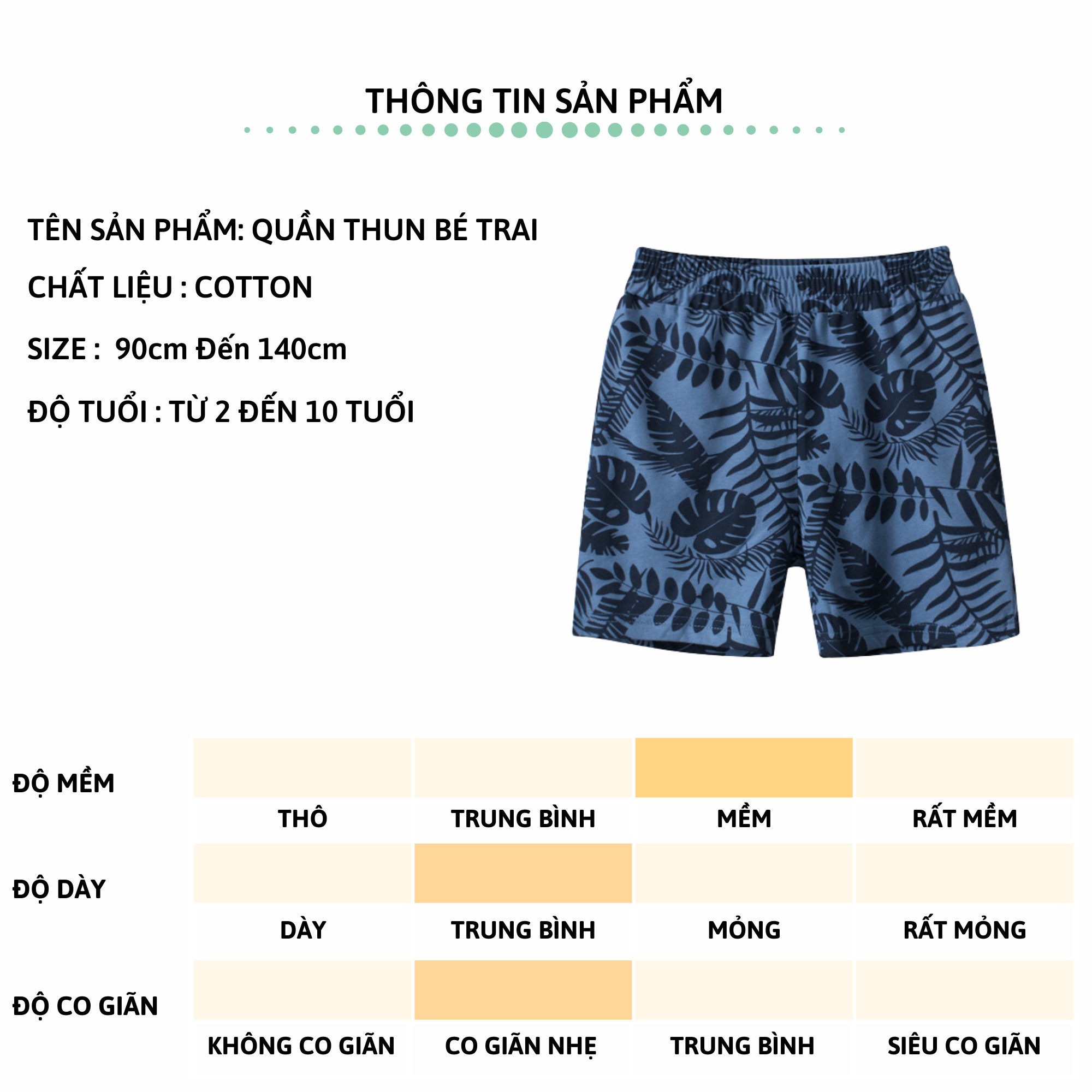 Quần short bé trai 27Kids sóc đùi nam mềm mỏng mát vải cotton mùa hè cho trẻ từ 2-10 tuổi BSPS1