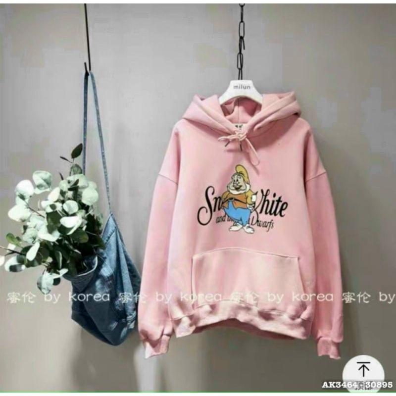 Áo nỉ chui đầu có túi ,Áo hoodie unisex nam nữ chất nỉ bông mềm mịn form rộng,nón to chùm đầu in hoạt hình dễ thương