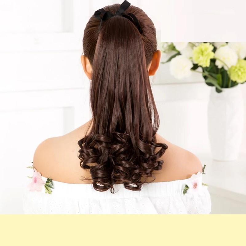 Tóc giả cột xoăn 48cm D15