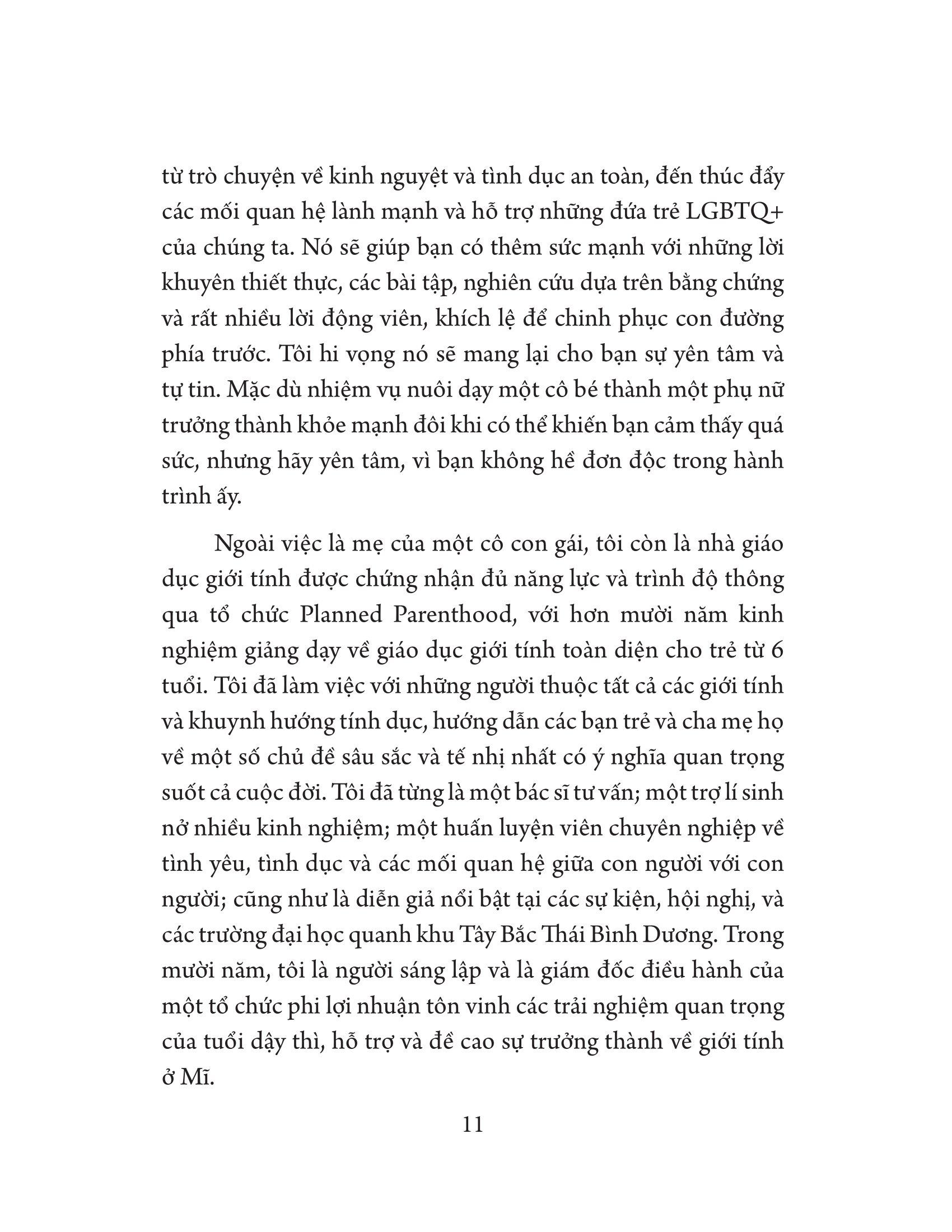 Giáo Dục Giới Tính Cho Con Gái