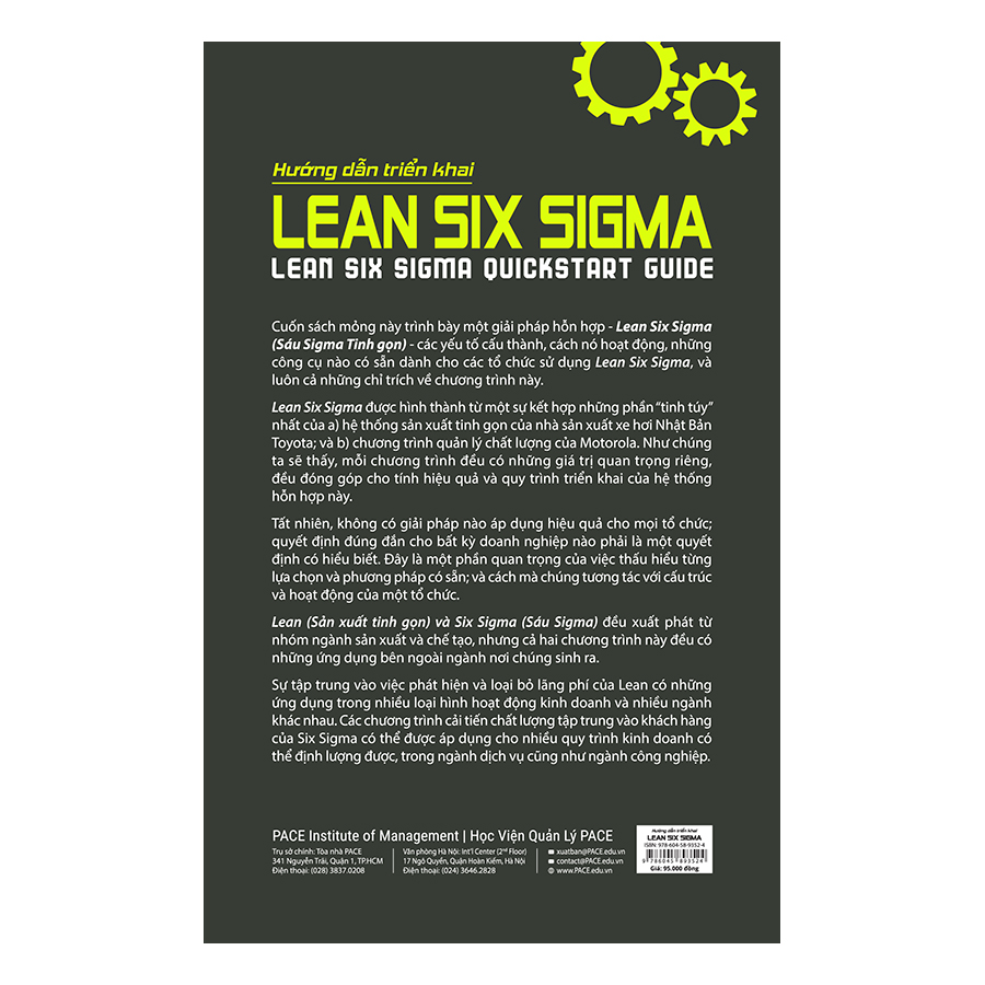 Sách PACE Books - Hướng dẫn triển khai lean six sigma (Lean Six Sigma QuickStart Guide) - Benjamin Sweeney