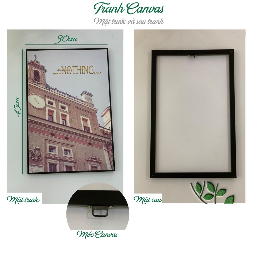 Tranh Treo Tường Canvas Chiếc Lá- Bộ 3 khung tranh treo tường phòng khách phòng ăn CV01