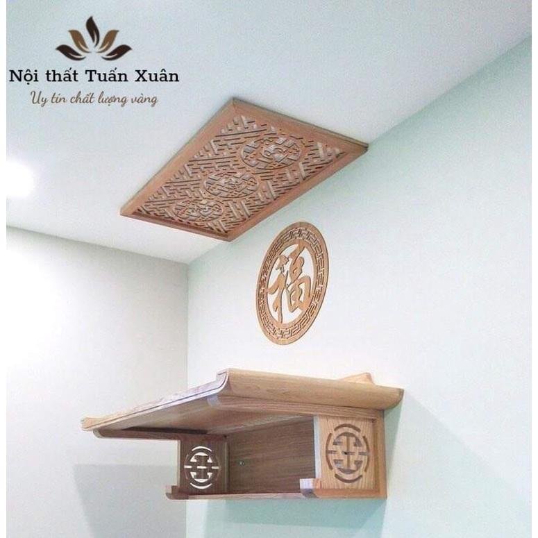 Bàn thờ treo tường gia tiên rẻ bền đẹp kích thước lỗ ban chuẩn phong thủy