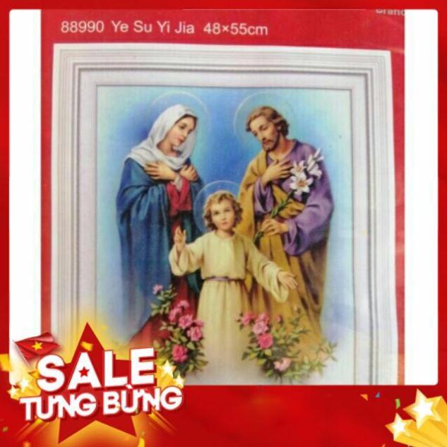 Tranh thêu chữ thập GIA ĐÌNH CHÚA 88990 chưa thêu