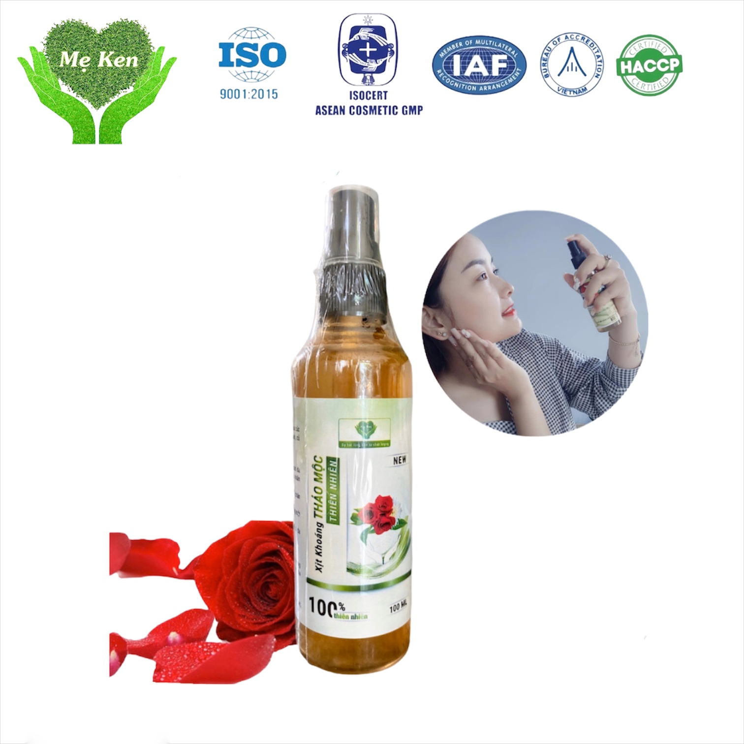 XỊT KHOÁNG THẢO MỘC THIÊN NHIÊN MẸ KEN 100ML- cấp ẩm da, dưỡng da, chống nắng