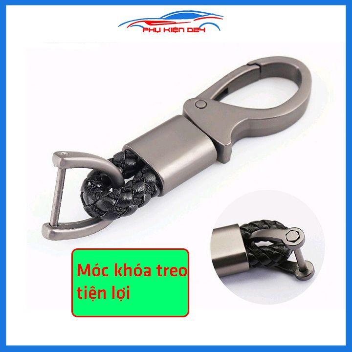 Ốp vỏ bọc chìa khóa xe Honda Civic sợi nhựa cacbon kèm móc treo Inox