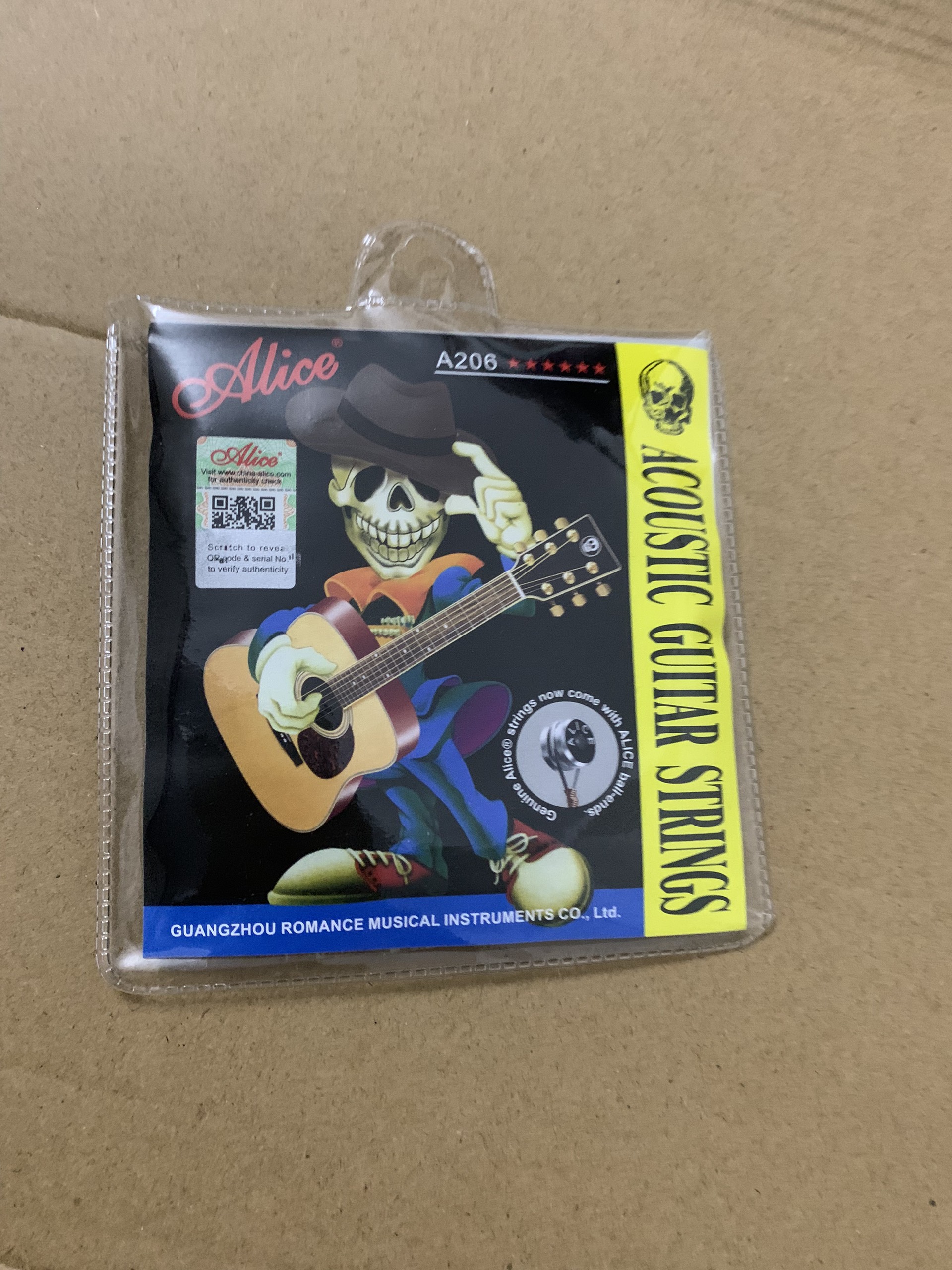 Combo Bộ Dây Đàn Guitar Acoustic Alice A206 + Capo Guitar + Pick  - Hàng Chính Hãng