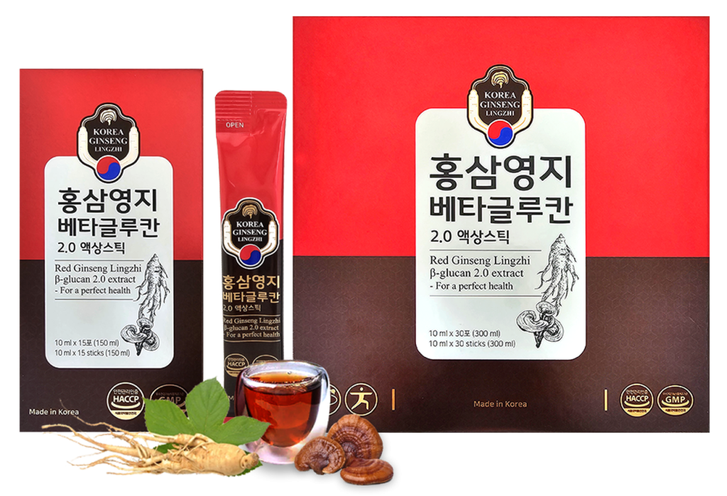 Nhân Sâm Linh Chi Kết Hợp Hoạt Chất Beta Glucan 2.0 Extract 5 Gói Lẻ