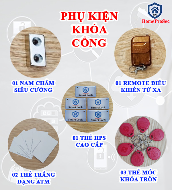 Bộ khóa cổng vân tay thông minh HomeProSec HPS- SLPRO ( KF1P8 - UPS)