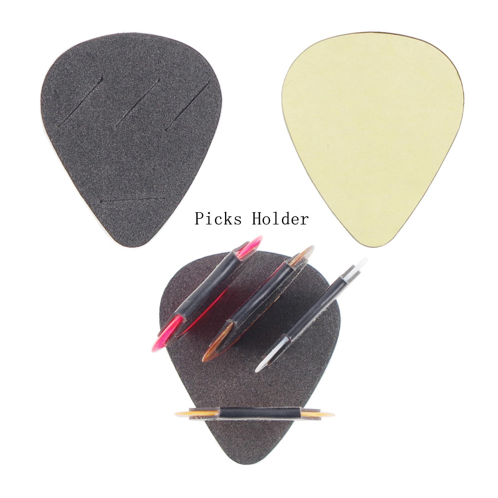 Guitar Pick Holder Plectrum Holder Easy to Paste 4 Slots for Ukulele Bass