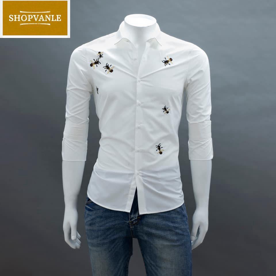 Áo sơ mi nam phong cách trẻ trung cao cấp Shop Vanle HQ2866