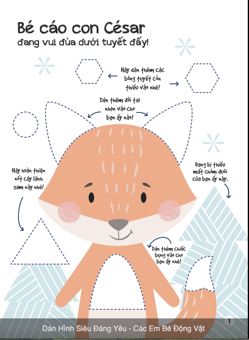 Dán Hình Siêu Đáng Yêu - Các Em Bé Động Vật