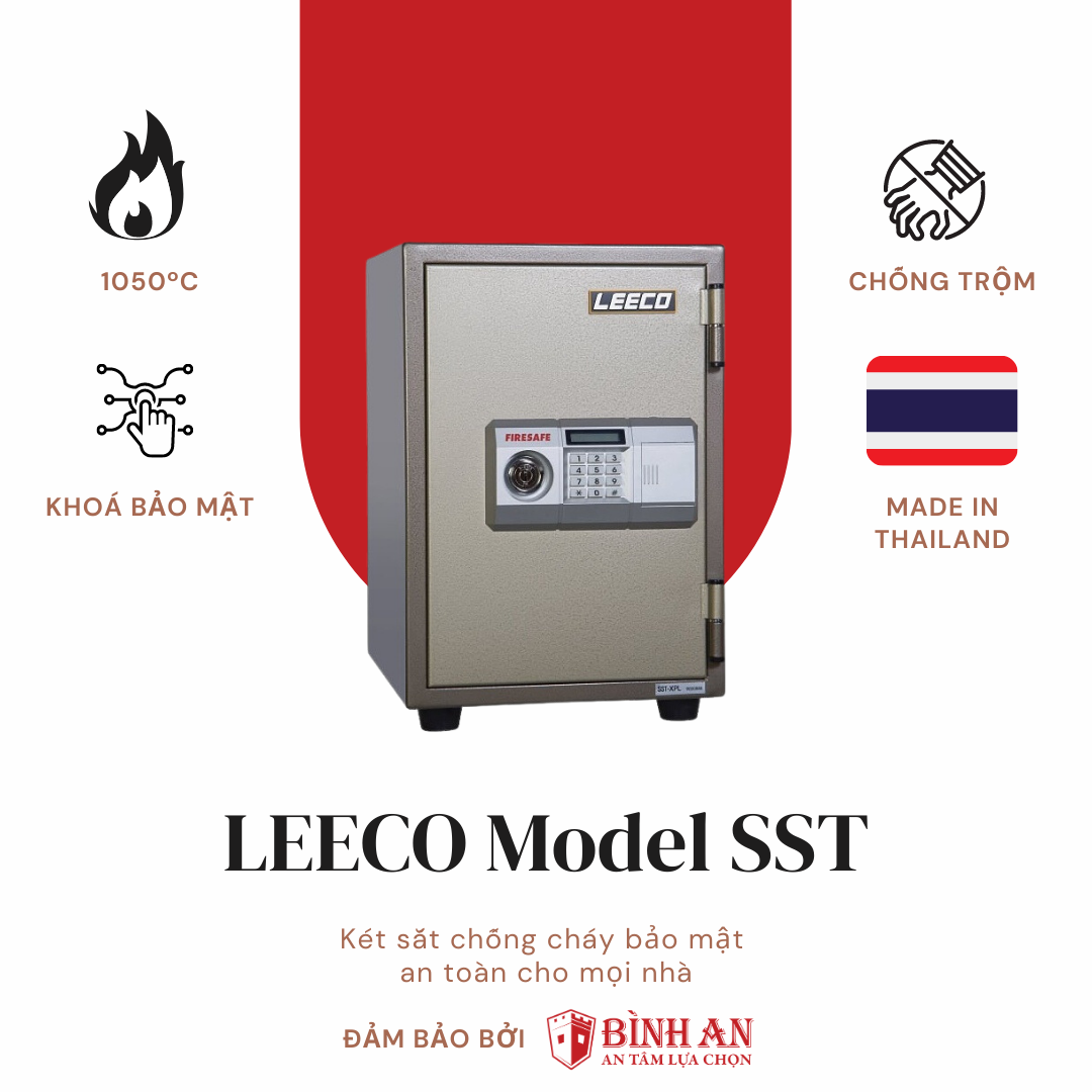 Két sắt Thái Lan LEECO SST Nặng 53kg, Cao 51cm, Dạng Đứng, Chịu Nhiệt Độ 1050 Độ C Trong 120 Phút - Hàng Chính Hãng