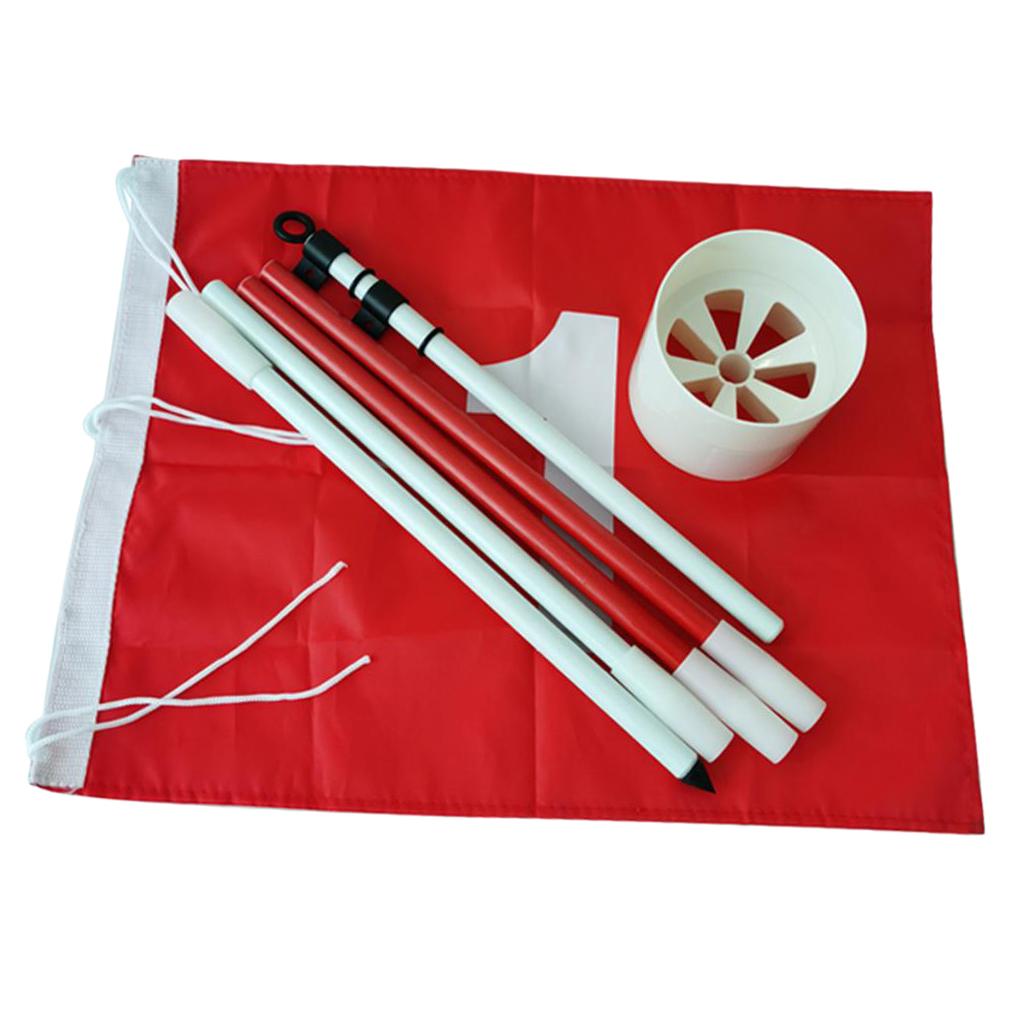 Backyard Practice Golf Hole Cup Flag Stick Pole For Putting Green Home Golfing
