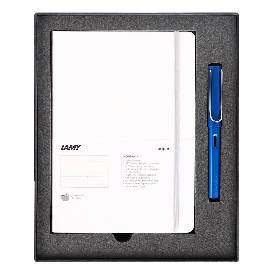 Gift Set Lamy Notebook A5 Softcover White + Lamy Al-Star Blue - GSNAl0022