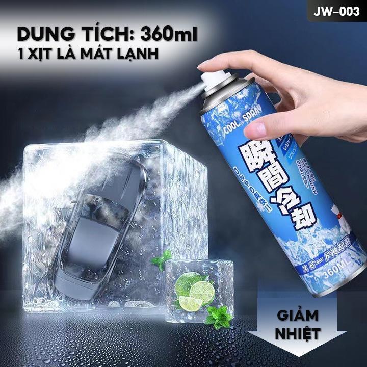 Chai Xịt Làm Mát Mini Dung Tích 360ml Lắc Đều Trước Khi Sử Dụng JW-003