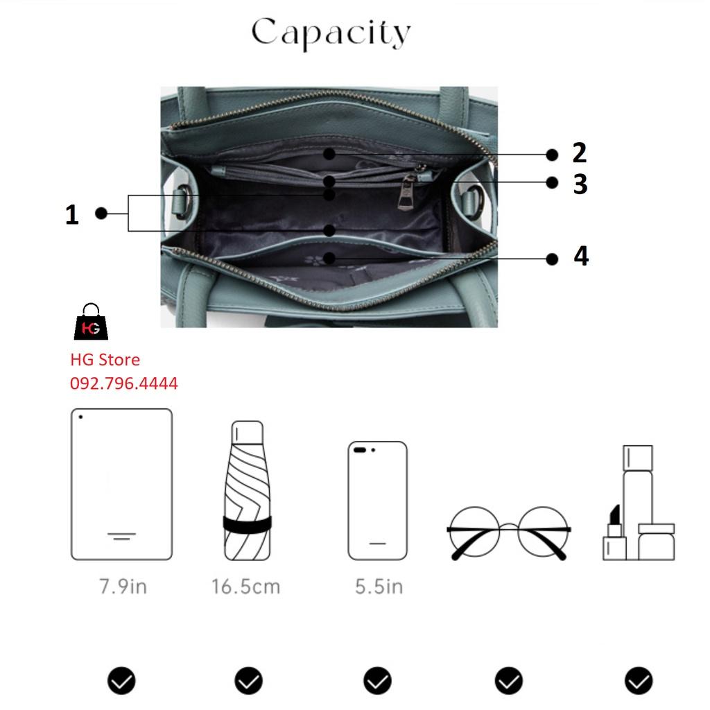 Túi Xách Nữ Hàng Hiệu Hàn Quốc ZL109 Đẳng Cấp Da Thật Cao Cấp FullBox Size 28cm Làm Quà Tặng, Sinh Nhật