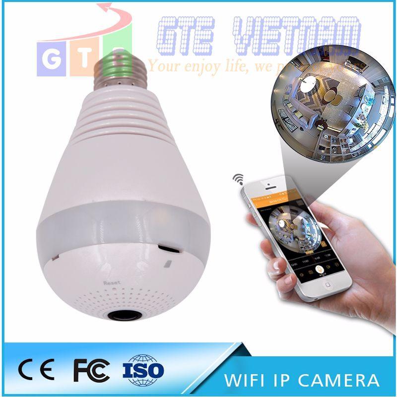 Camera Wifi Hình Bóng Đèn Quan Sát 360 Độ