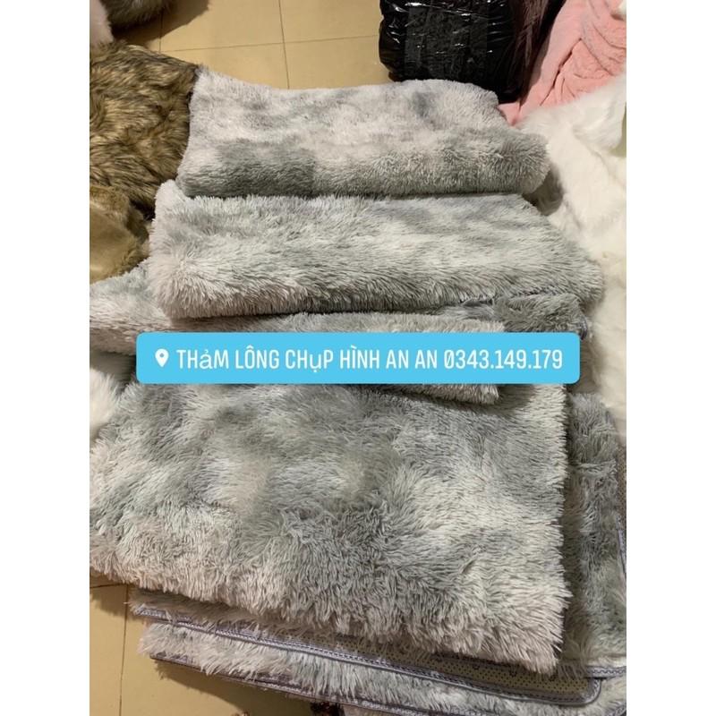 Thảm Lông Loang Xám Trắng Trải Phòng Ngủ , SoFa