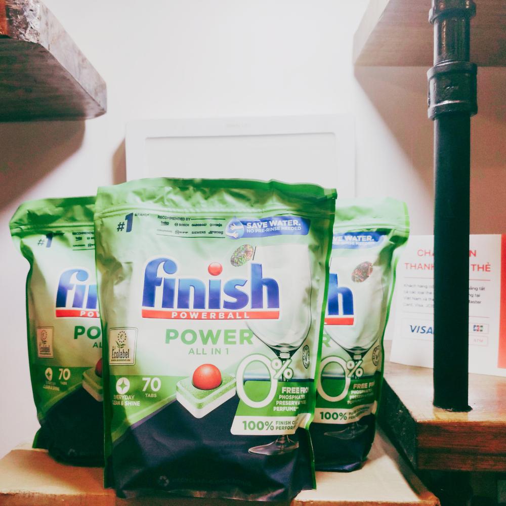 [HCM Hỏa Tốc] 3 Túi 210 viên rửa chén Finish All in 1 Max – (0% Ecolabel EU - 10x tính năng - Đặc biệt tốt cho trẻ em)