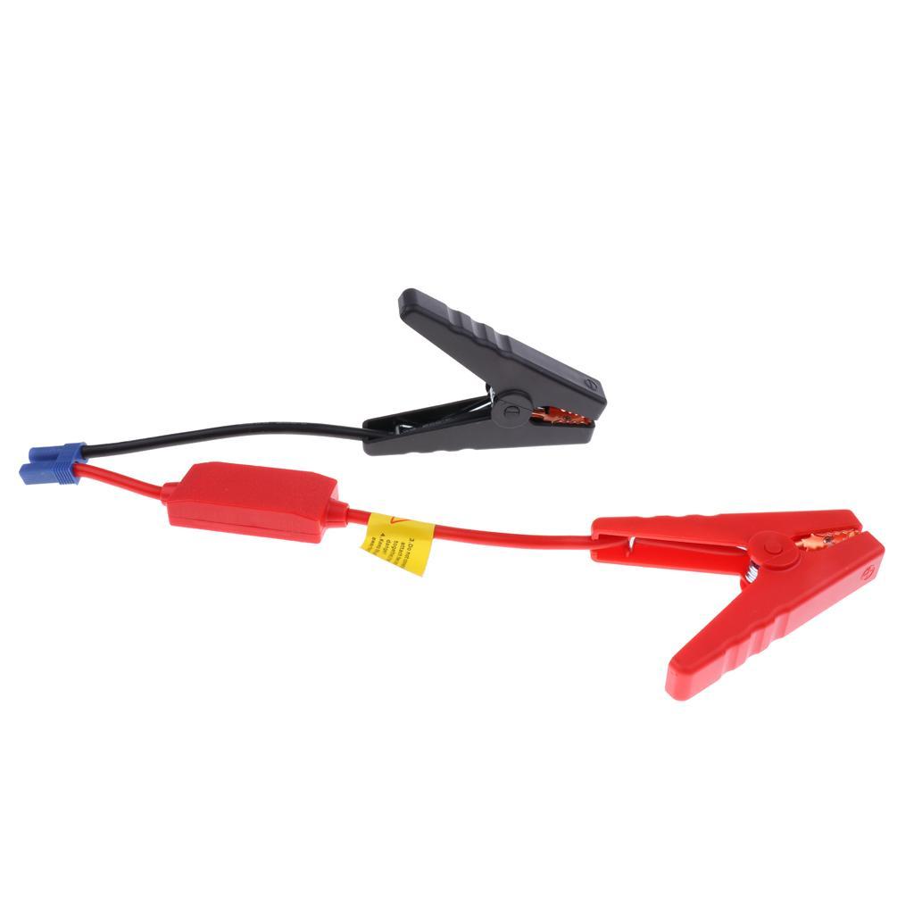 2pcs Car Battery Clip Alligator Clamp Power Cable Wire  Plug