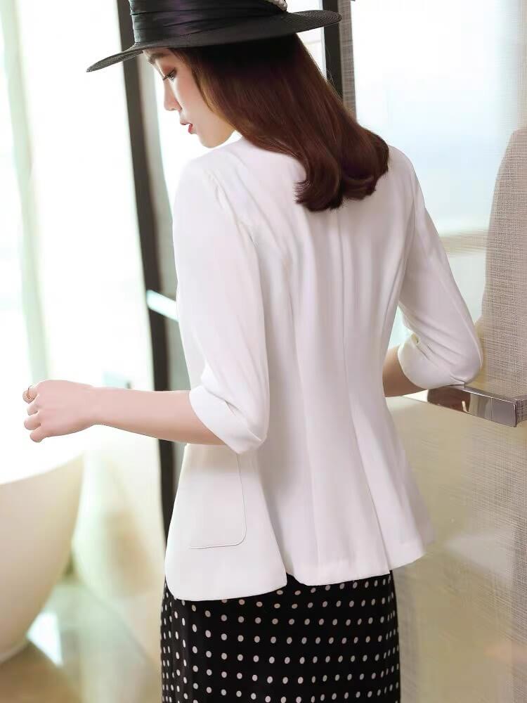 Set vest + đầm suông bi
