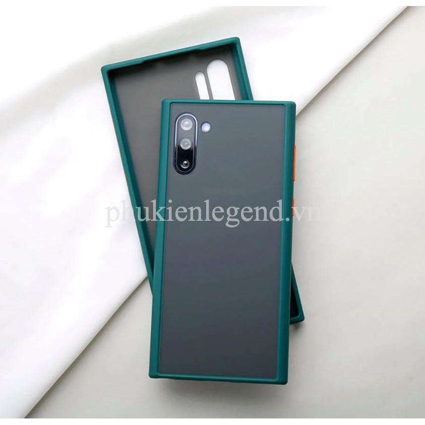 Ốp lưng trong nhám viền màu chống sốc cho SamSung Galaxy Note 10
