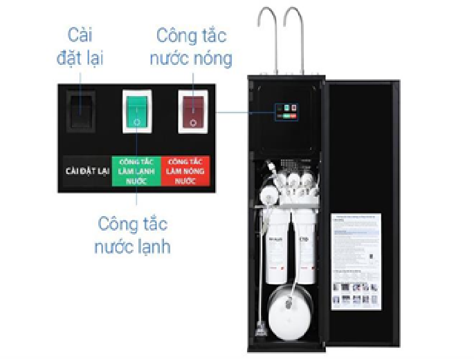 Máy lọc nước nóng nguội lạnh Hydrogen Toshiba TWP-WA2SVN(K)  - HÀNG CHÍNH HÃNG - CHỈ GIAO HCM