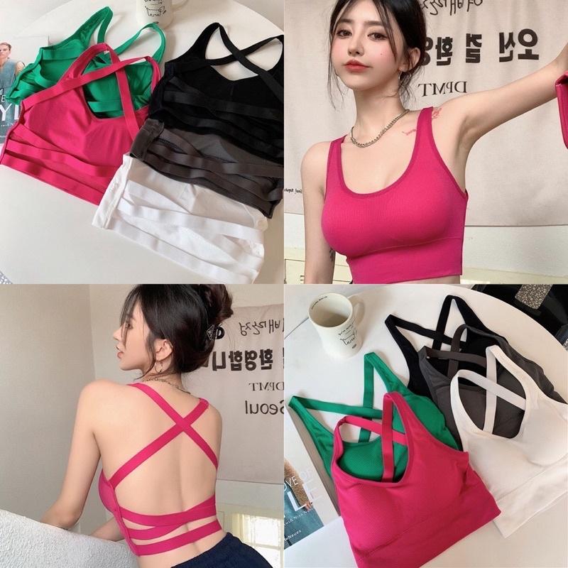 Áo Bra Nữ Hở Lưng Thiết Kế Dây Đan Chéo Siêu Sexy Mẫu Mới 2023