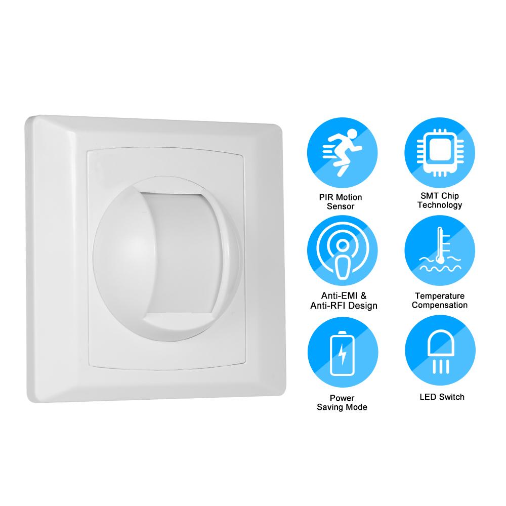 Wired PIR Motion Sensor Window Curtain Passive Infrared Alarm Detector 86 Type Wall Ceiling Mounting Box Indoor For Home Burglar Security Alarm System