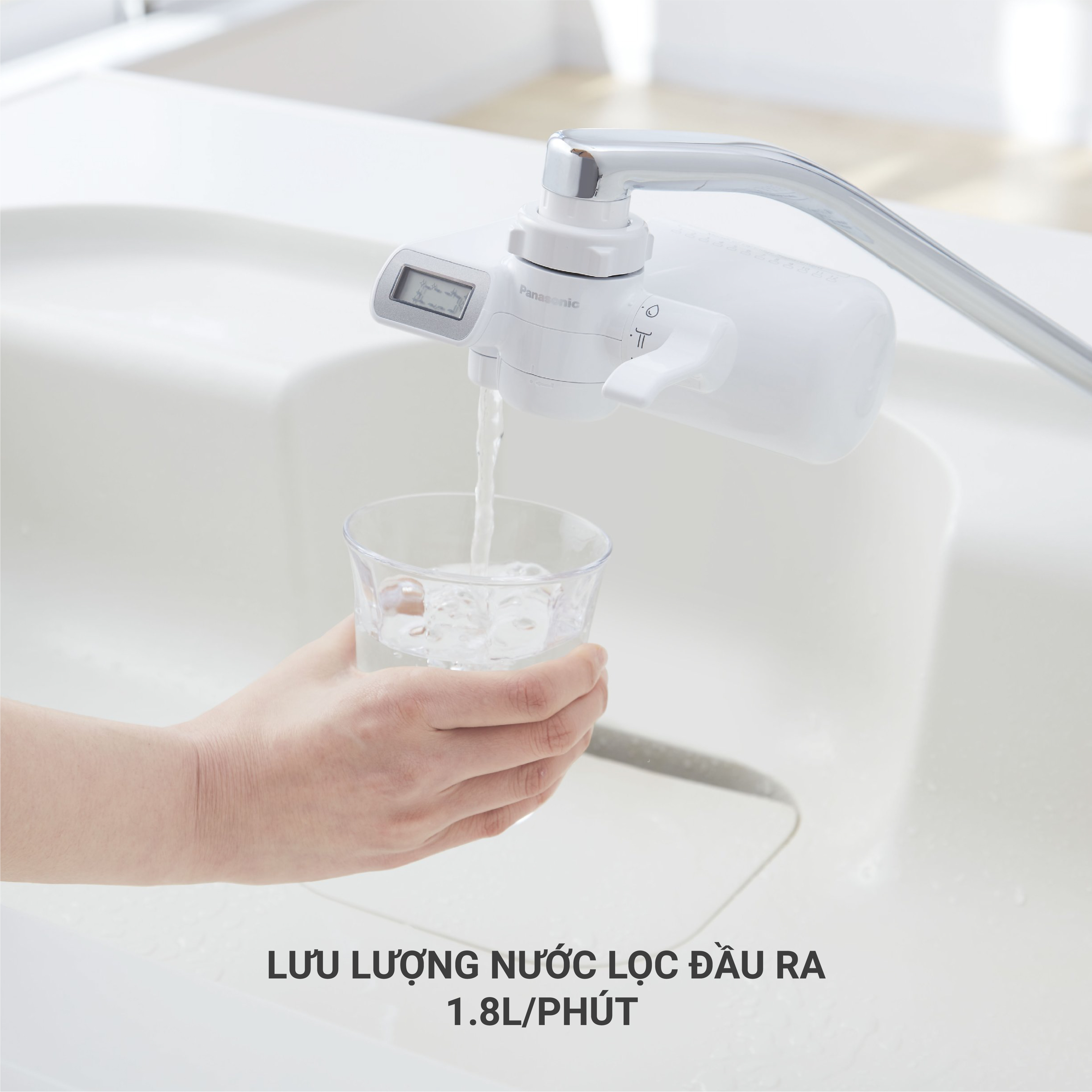 Máy lọc nước tại vòi Panasonic MicroClear TK-CJ600-ZVN - 4000L nước sạch – Made in Japan - Hàng chính hãng